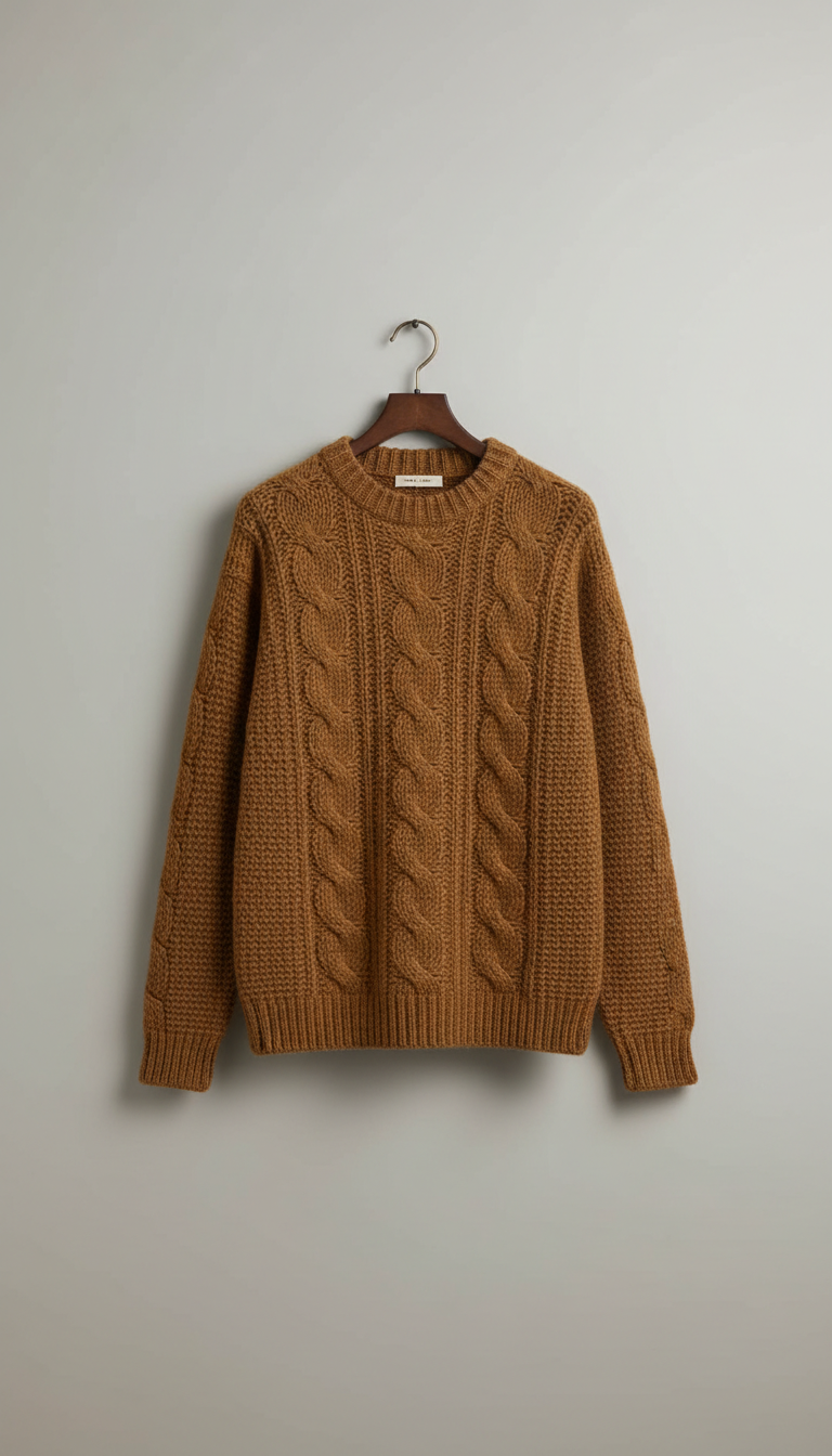 Harvest brown wool knit sweater