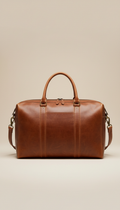 Saddle leather weekender bag